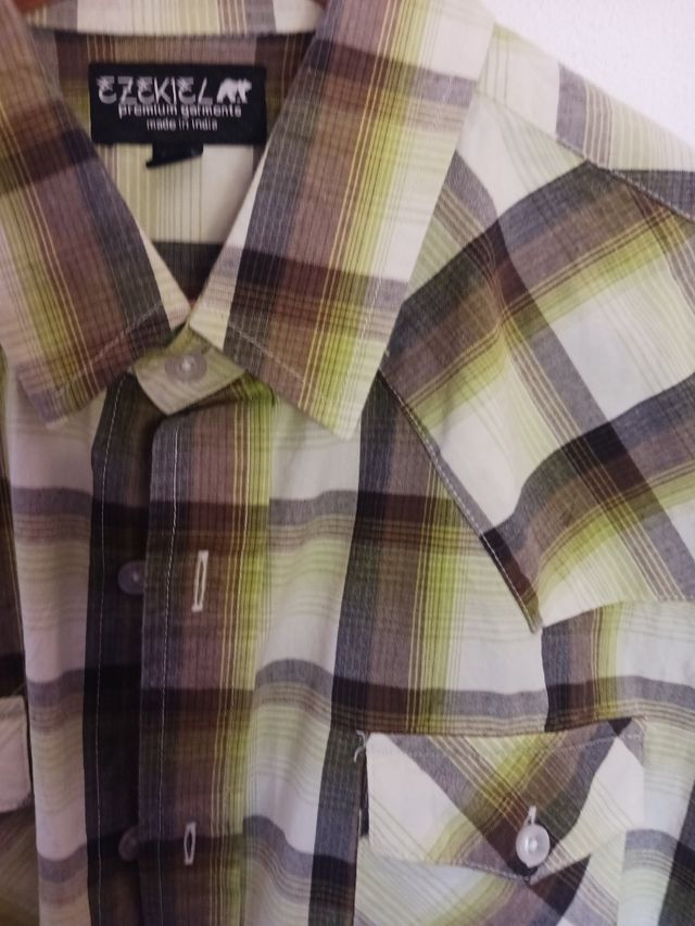 Lote dos camisas verano hombre cuadros