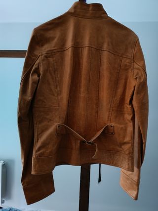 CAZADORA CUERO MUJER 