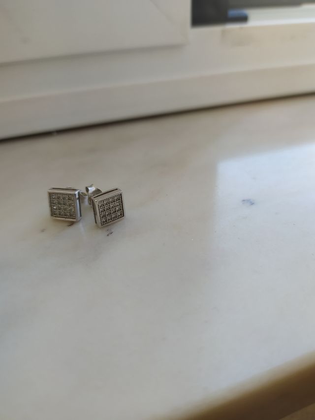 Pedientes plata con circonitas