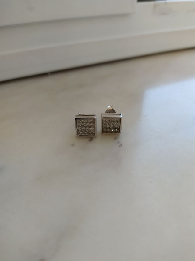 Pedientes plata con circonitas