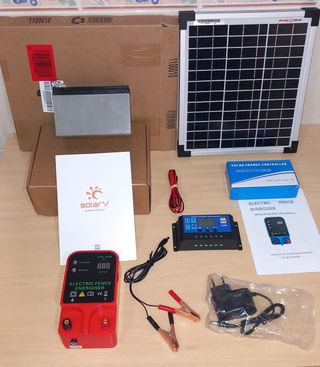 Cercado eléctrico 12v con kit solar y batería