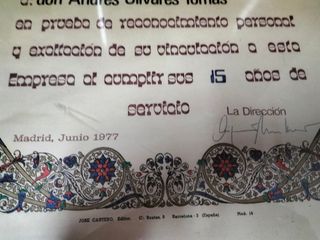 Diploma Telefunken antiguo