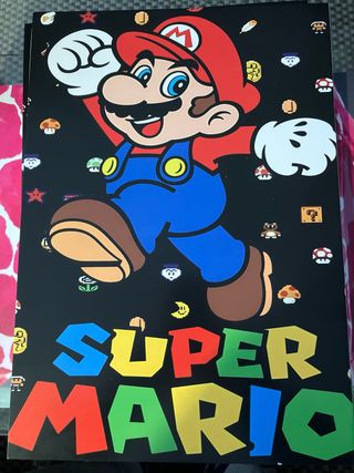 SUPER MARIO cartel rigido