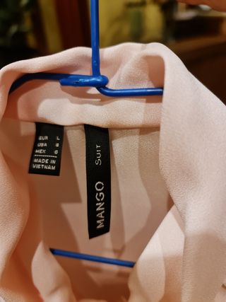 Blusa rosa sin mangas de Mango