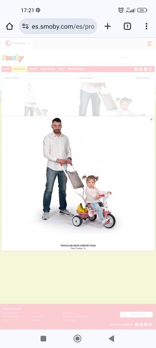 Triciclo bebé/niño rosa evolutivo