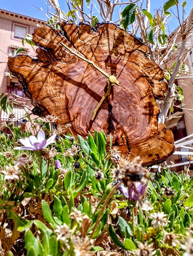 Reloj de Madera de Olivo y Resina, Obra Maestra