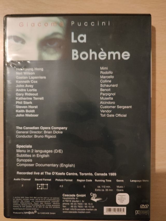 DVD La Bohème