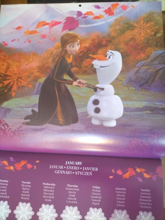 NO A 1€. Calendario Frozen