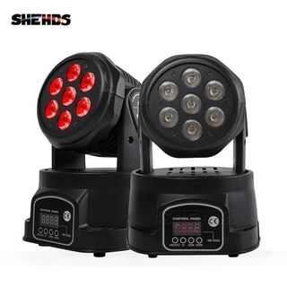 ✅️Pack 2 cabezas móvil escenario Led Wash 70W 