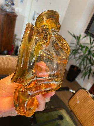 Cenicero de cristal de Murano bicolor