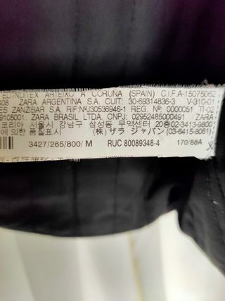 Cazadora Zara trf mujer negra