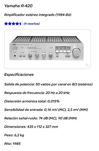 Yamaha amplificador estéreo A-420