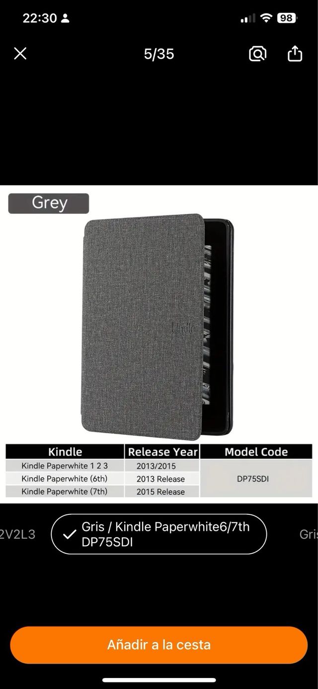 Funda efecto tela para kindle amazon