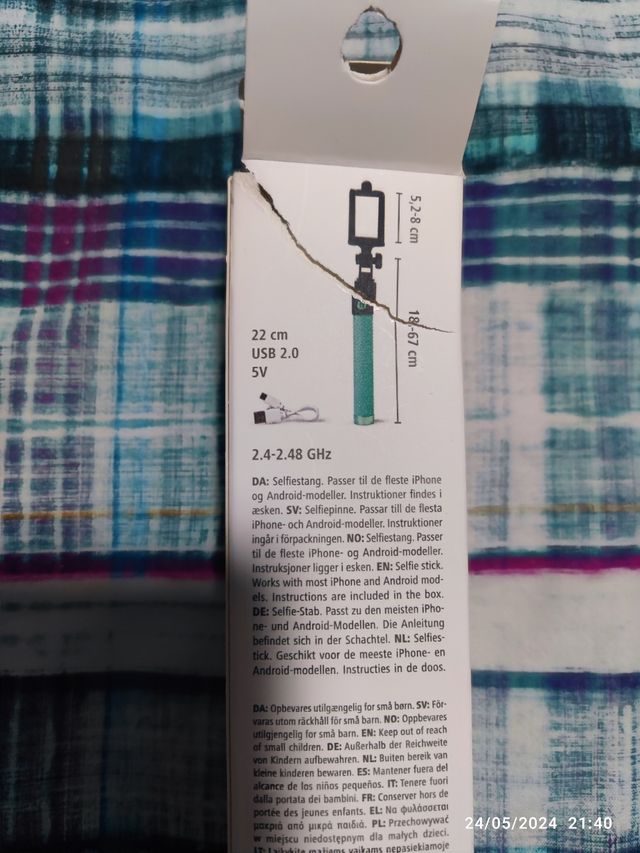 Palo selfie con bluetooth