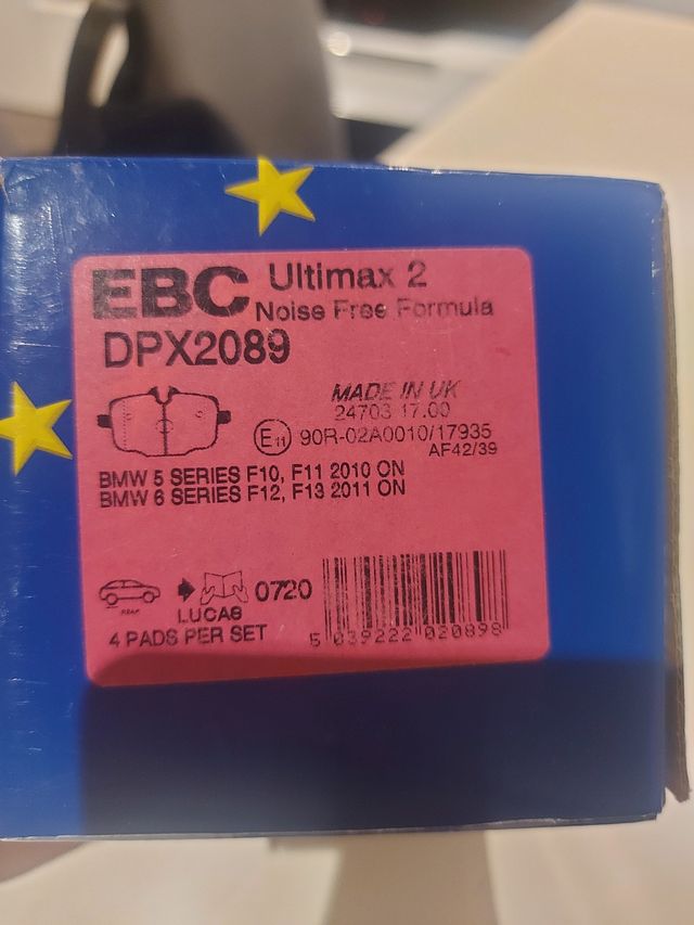 Pastillas de freno traseras bmw f10