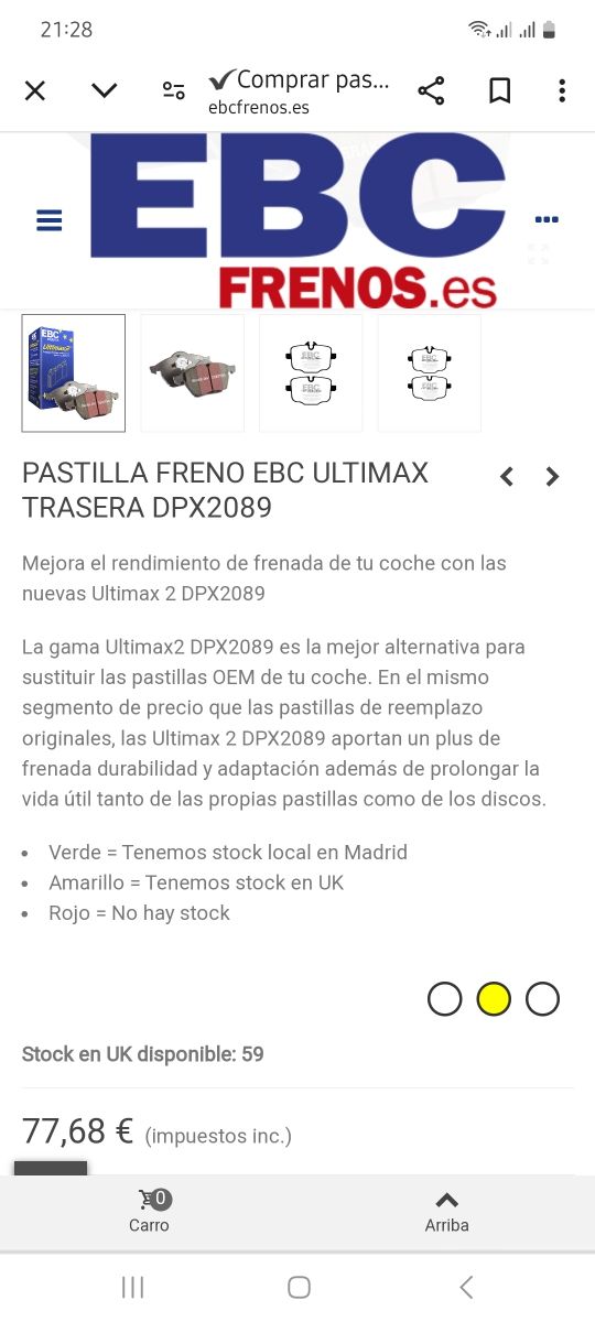 Pastillas de freno traseras bmw f10