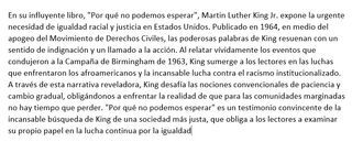 Martín Lutero King por qué no podemos esperar