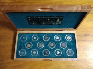Antigua Grecia: estuche 14 monedas bronce y plata