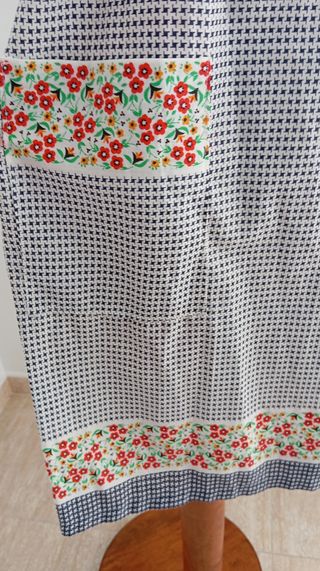 Vestido vintage wrap. Delantal.Nuevo.