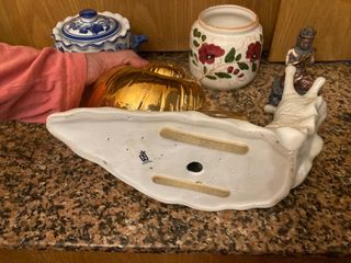 Caracol de porcelana bañado en oro Nadal