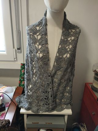 Stola Silver Grey fatto a mano