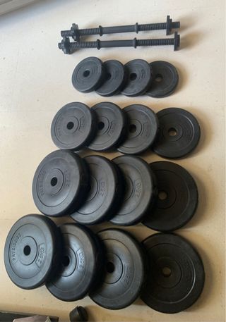 Pesas y mancuernas gimnasio gym