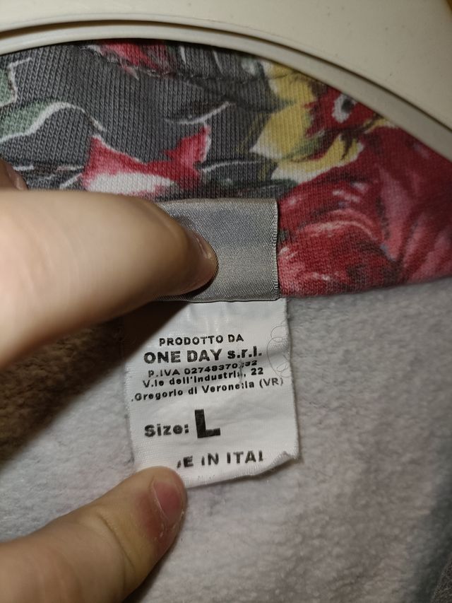 Felpa floreale con zip