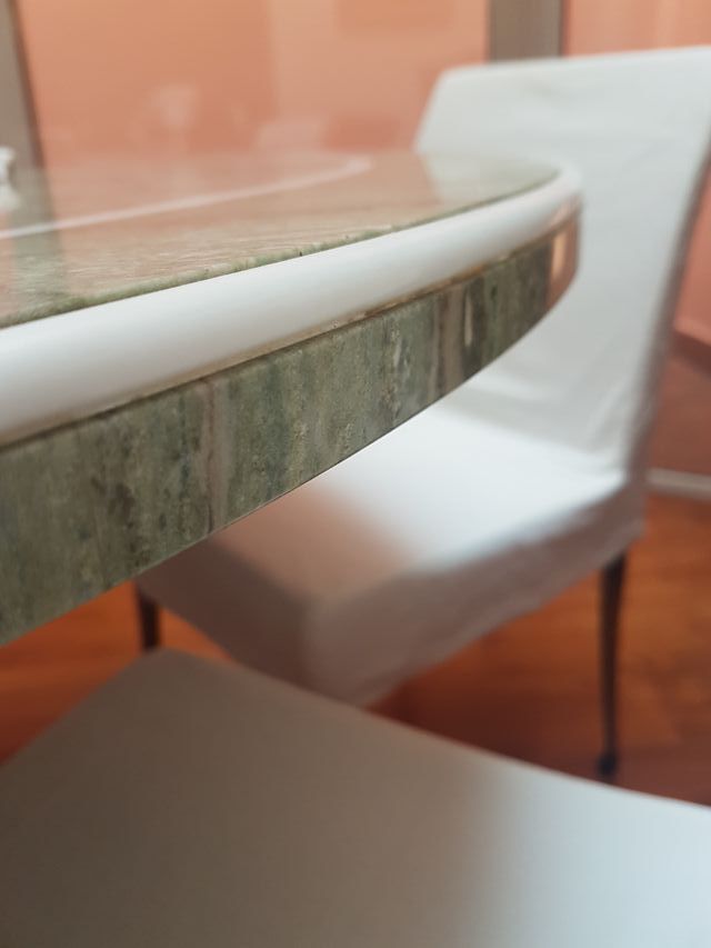 TAVOLO DESIGN ANNI '60 IN MARMO CARRARA PREGIATO