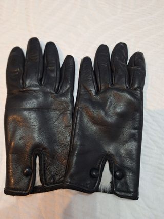 Guantes piel forrados mujer