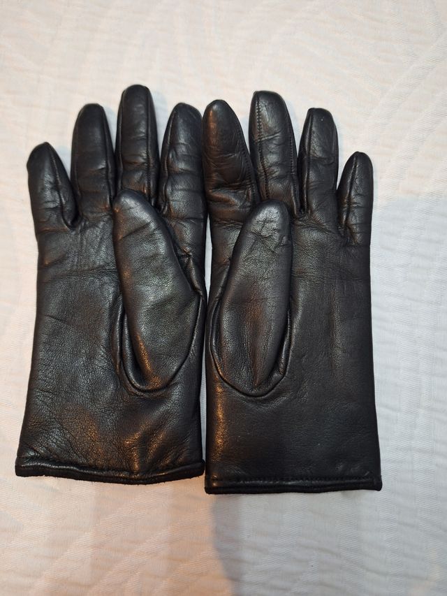 Guantes piel forrados mujer