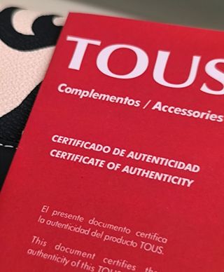 Cartera Tous piel logo osos beige/negro