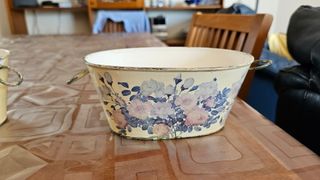 Shabby.  Set 5 piccoli portavaso fiori.