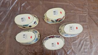 Shabby.  Set 5 piccoli portavaso fiori.