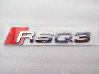 EMBLEMA LOGO TRASERO AUDI RSQ3 PLATA 