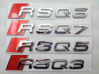 EMBLEMA LOGO TRASERO AUDI RSQ3 PLATA 