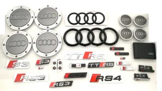 EMBLEMA LOGO TRASERO AUDI RSQ3 PLATA 
