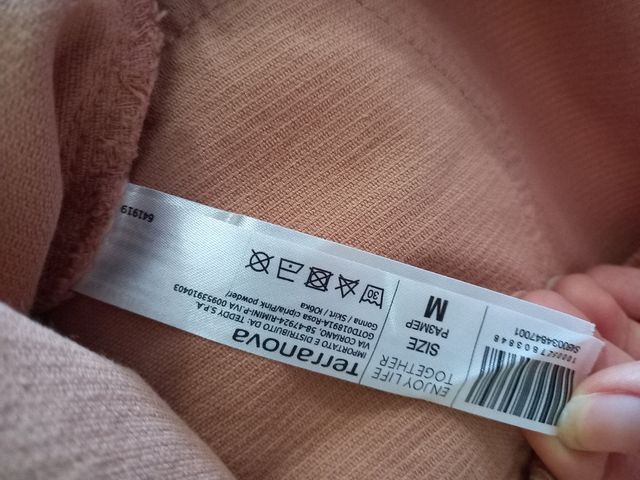 Gonna rosa pesco a costine velluto tg M