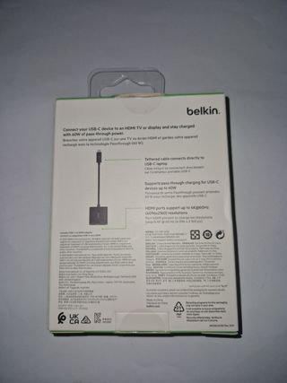 Adaptador de USB-C a HDMI de Belkin + Carga