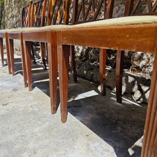 ✅Conjunto de 6 sillas de caoba y punto de⭐⭐⭐⭐⭐