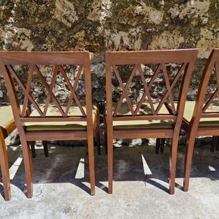 ✅Conjunto de 6 sillas de caoba y punto de⭐⭐⭐⭐⭐