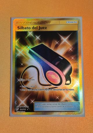 Silbato del Juez Dorado secreto carta pokemon TEU