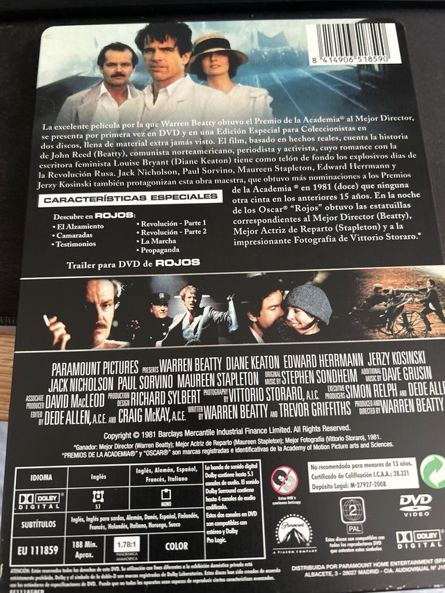 DVD Steelbook Reds (rosso)