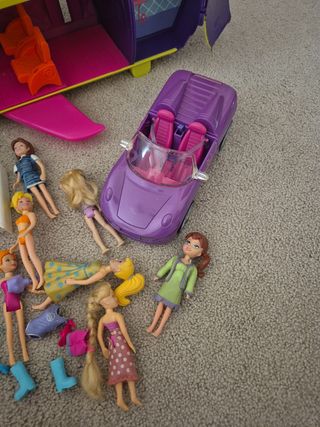 Avión y coche polly pocket