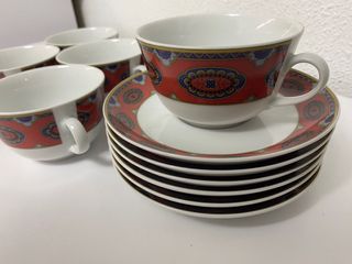ANTIGUO SET DE CAFÉ PORCELANA AÑOS 70 NUEVO