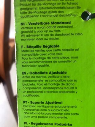 Caballete bicicleta