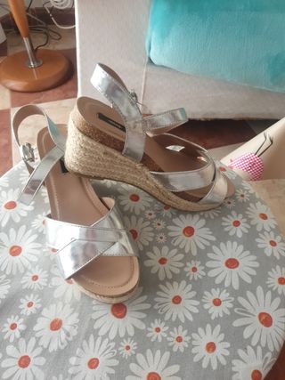 Sandalias plateadas