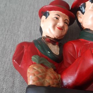 FIGURA PORCELANA EL GORDO Y EL FLACO 