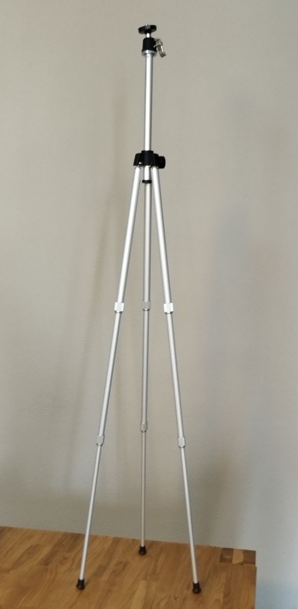 Trípode cámara fotos de aluminio.