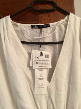 Vestido blanco de zara sin estrenar con etiquetas