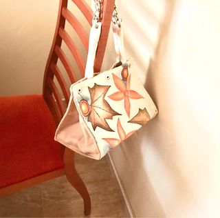 Bolso de tela pintado a mano